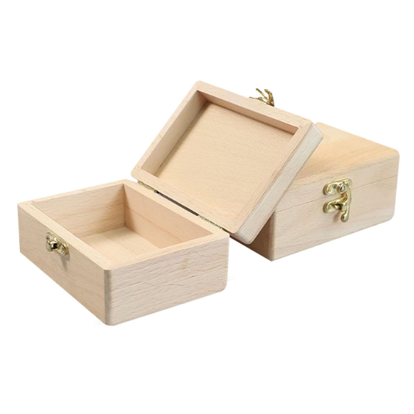 ttnmrc Montessori Beech Wood Open & Close Box | Practical Life Fine Motor Training Storage Toy Fine Motor Storage Toy (2pcs)