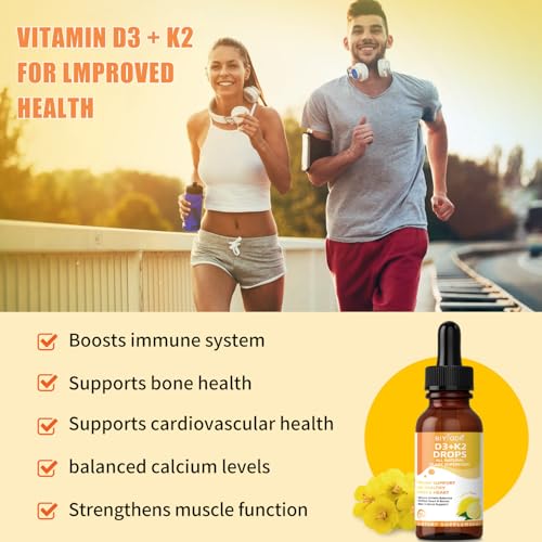 BIYODE Vitamin D3 & K2 Liquid Drops, 60ml – 1000 IU Vitamin D3 & 200 mcg Vitamin K2 (MK-7) – Liposomal Enhanced Absorption, Immune Support, Bone & Heart Health, Non-GMO, Lemon Flavor - Thumbnail 5