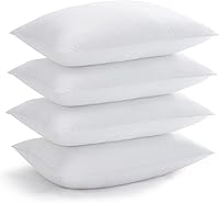 Acanva Cooling Hotel Quality Bed Pillows - Soft 3D Down Alternative Fill, Pack of 4 Standard Size for Side, Back & Stomach Sleepers