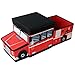 TE-Trend Plegable Coche de Bomberos Caja de Almacenaje Ordnungsbox Caja de Juego Niños Chicos de Taburete Taburete Tapa Rojo Multicolor