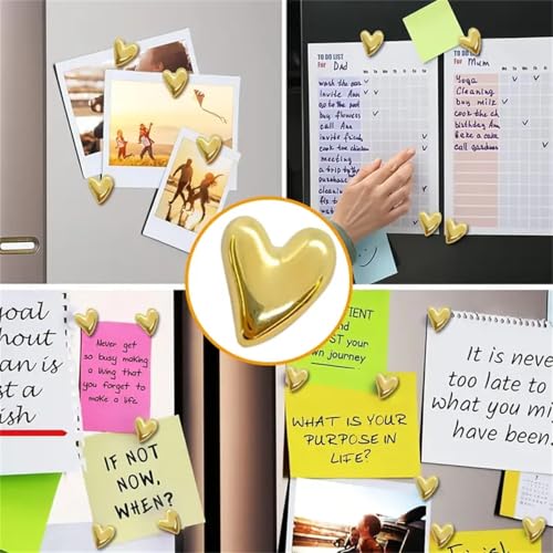 10 imanes decorativos en forma de corazón para nevera miniatura 3