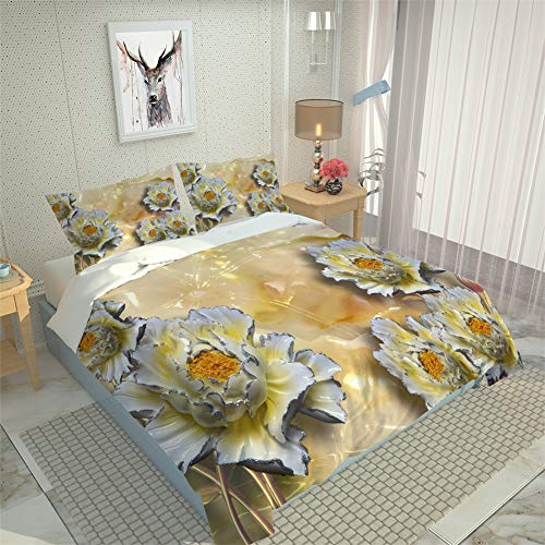 Housse de couette imprimé microfibre douce et infroissable pour un lit impeccable sans effort - 3