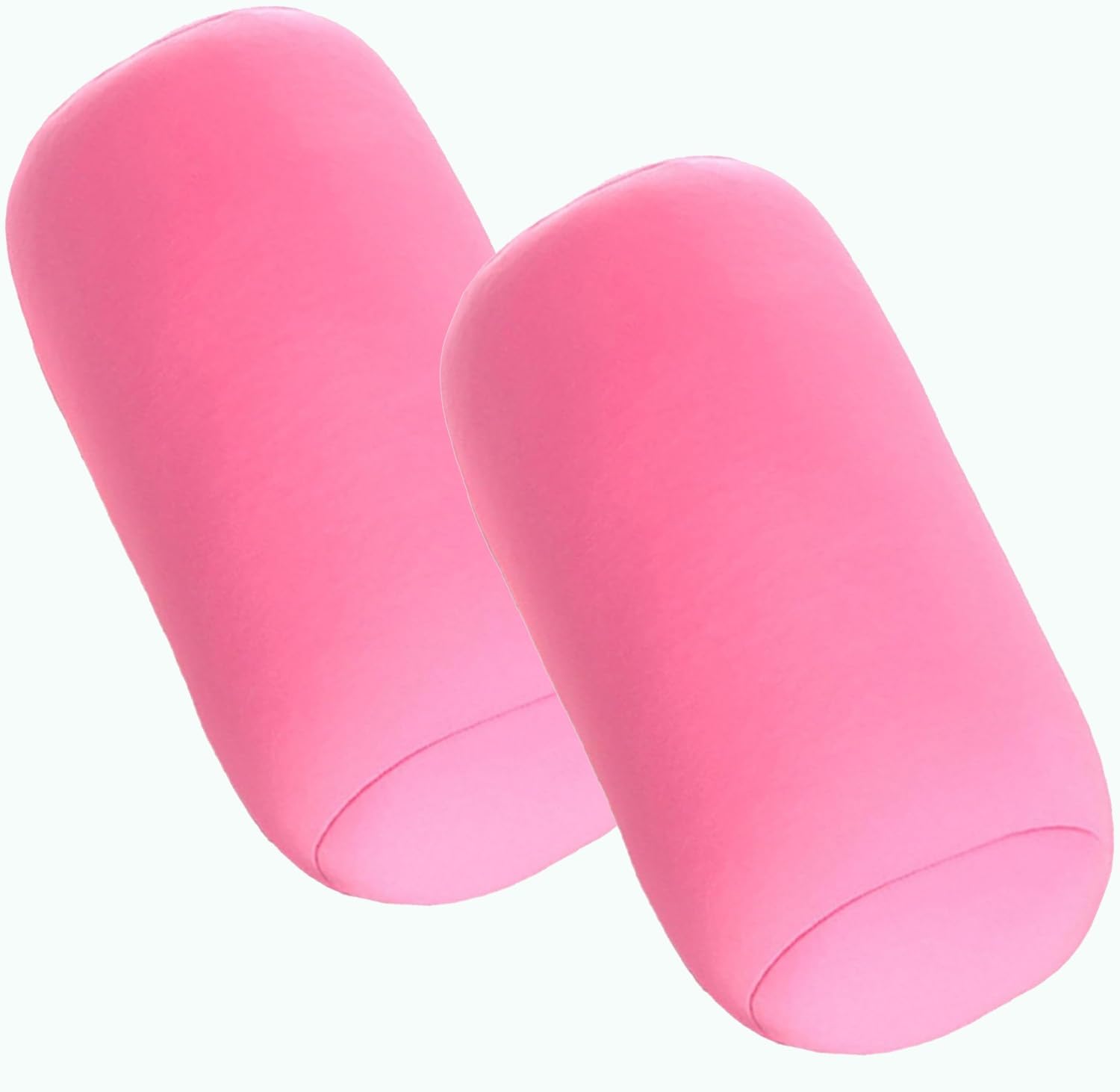 1/2Pcs Microbead Pillows,12x6in Cervical Neck Roll Pillow Soft Bolster Cylindrical Pillow Neck/Lumbar /Back/Support Roll Cushion for sleeping，Adults, Sofas, Beds, Chairs, Cars(A3,16x30cm/12x6.3in(2pcs
