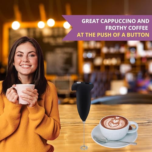 Image of Mini Coffee Beater Hand Blender for Home, Milk foamer Mixer Battery Operated Maker Machine Pack of 1 (Multicolour)