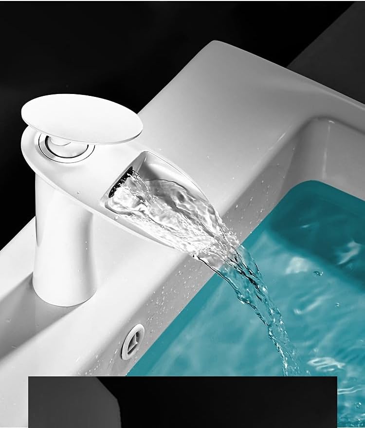 完全な銅の滝洗面器トイレのシンク洗面器温水および冷水、プラチナ、