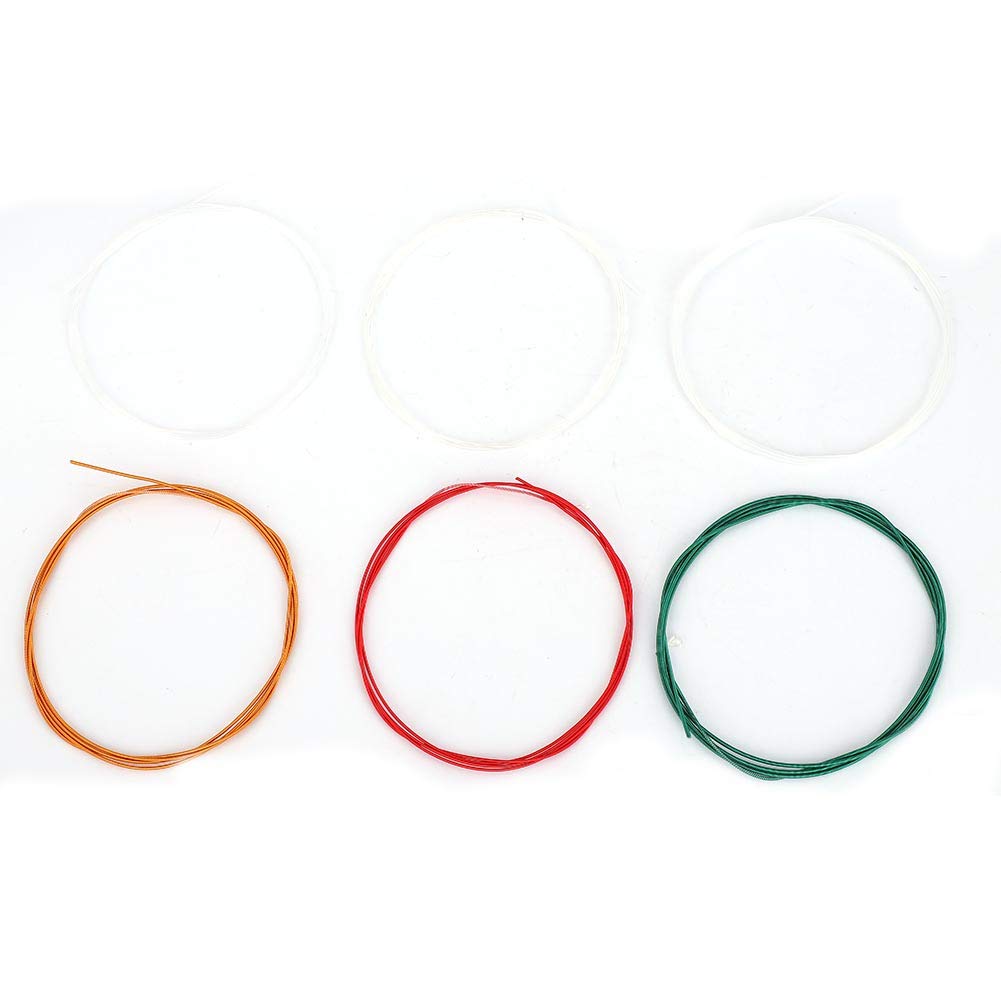 6Pcs / Set Metal Nylon Strings Replacement Part Accessory For Kids Guitar Strings Colorful 12×11×1 6Pcs Set Metal Nylon Strings Replacement Part Accessory For Classic - Image 3
