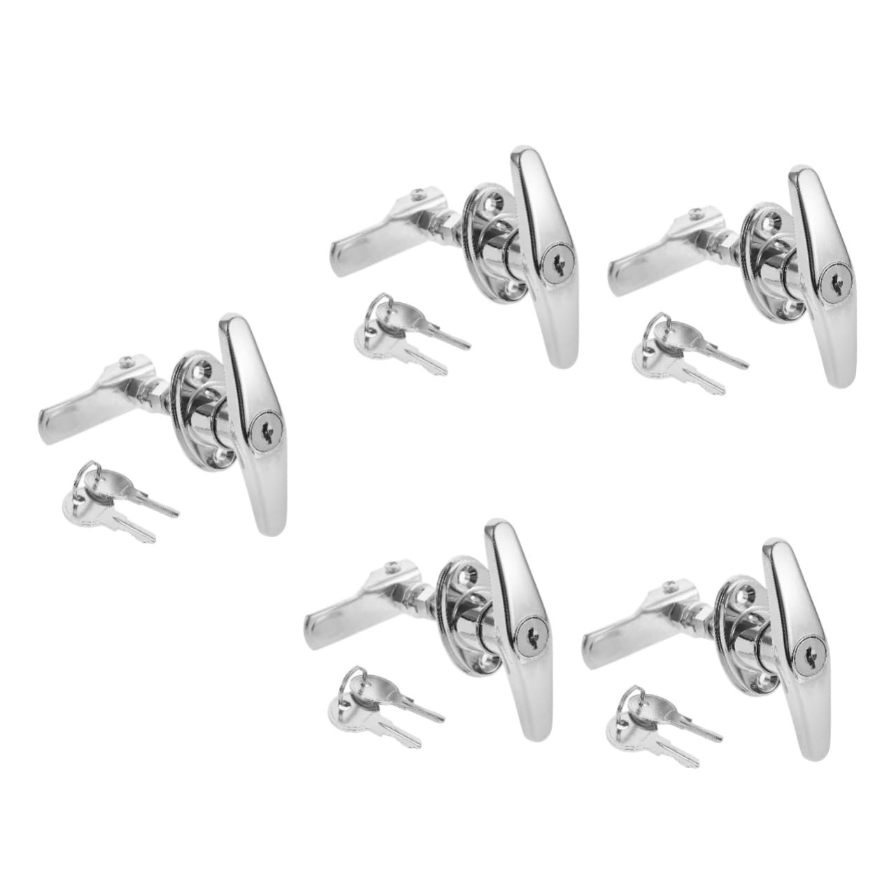 SHINEOFI 5 Set Serratura maniglia porta armadio elettrico serrature dell'armadio serrature dei cassetti io con chiave serratura cassettiera dell'io per vetrina