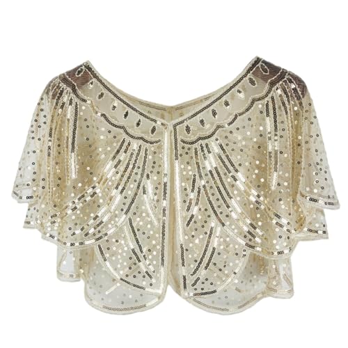 Women 1920s Flapper Shawl Sequins Beaded Vintage Shawl Wrap Dressy Shawls and Wraps for Evening Wear
