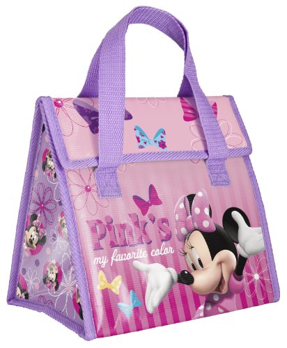 Zak! Designs Insulated Lunch Bag with Velcro Closure featuring Minnie Mouse's Favorite Color