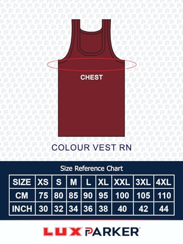 Image of LUX PARKER Men's Cotton Sleeveless Round Neck Regular Fit Vest | Baniyan for Men | Pack of 4