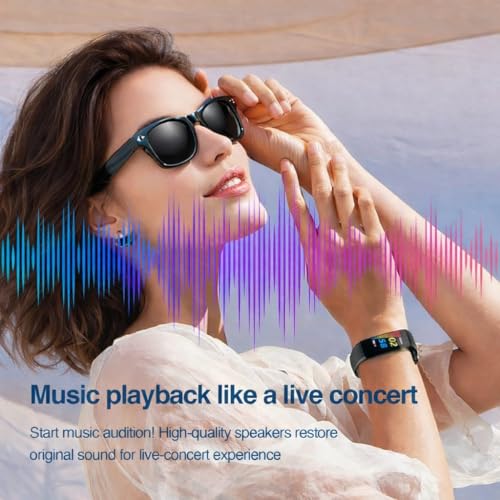 Image of Genius Smart AI Camera Glasses G2, 1200P HD Video Recording, 8MP IMX219 Sensor, Wi-Fi Bluetooth, Voice Translation, 16GB Memor