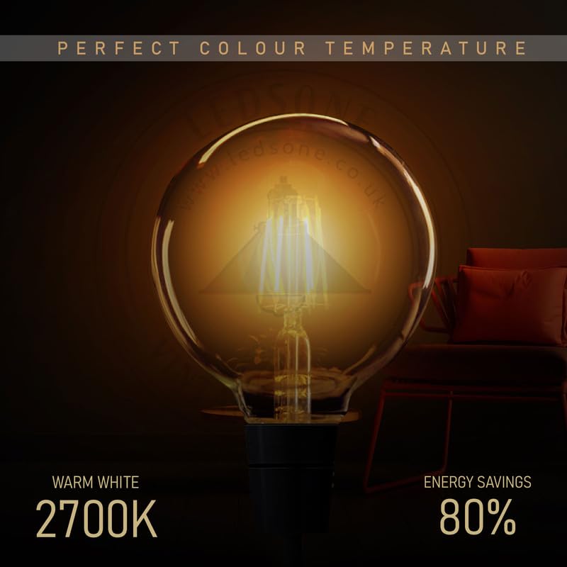 Pack 3, Vintage LED Light Bulb - Image 4