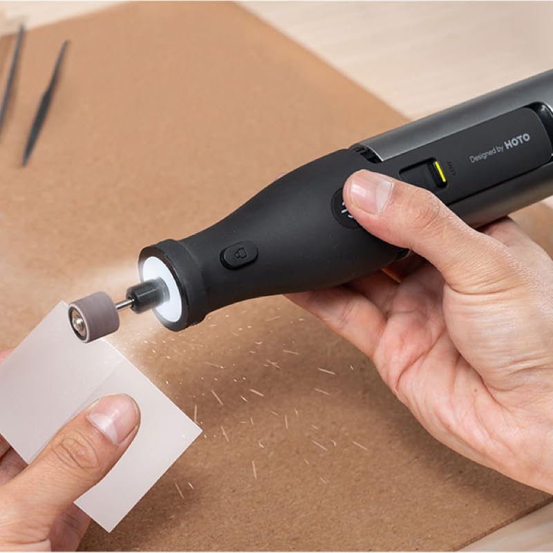 HOTO 12V Cordless Rotary Tool Kit Pro, Powerful Engraving Pen, 35000RPM Variable Speed, 3000mAh USB-C Rechargeable, LED Light - Image 2