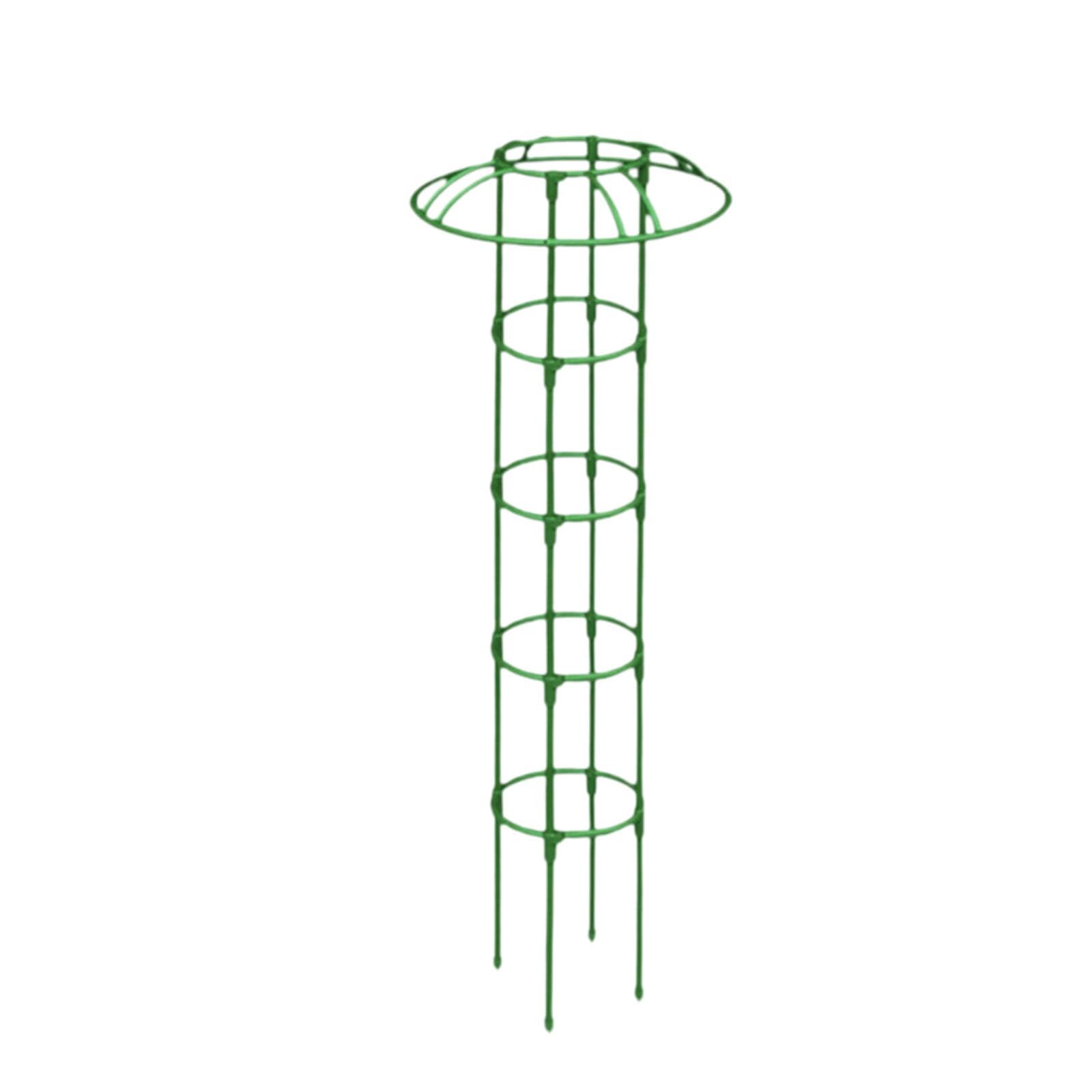 Enrejado de obelisco de jardín | Soporte de flores resistente para rosas trepadoras y vides | Marco de hierro y polipropileno de alta calidad | 110 cm de altura, 15 cm/30 cm de diámetro |