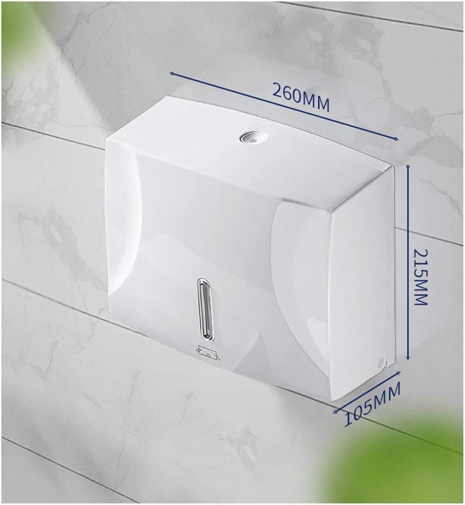 BKEKM Toallas Despachador Dispensador de Toallas de Papel Dispensador de Toallas de Mano de perforación Libre montado en la Pared Soportes de Toallas de Papel comerciales a Prueba de Agua práctico