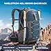 Maelstrom Hiking Backpack,Camping Backpack,40L Waterproof Hiking Daypack with Rain Cover,Lightweight Travel Backpack,Blue