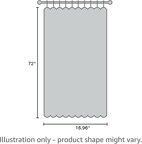 Miniatura 5 de Cackleberry Home Cortina de cenefa a rayas en blanco y negro con forro de algodón (72 pulgadas de ancho x 17 pulgadas de largo)