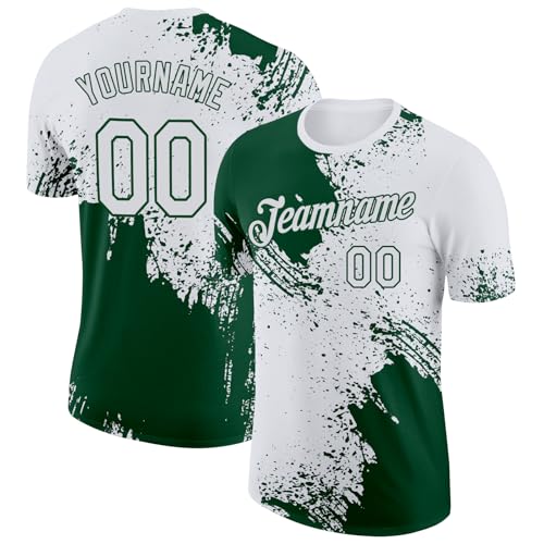 Camisetas de béisbol personalizadas con cuello redondo para hombres, mujeres y jóvenes, patrón de pincel 3D, uniforme deportivo, XS-5XL miniatura 1