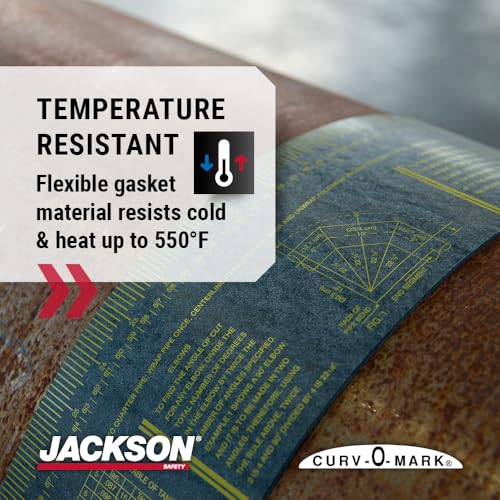 Image of Jackson Safety Pipe Measuring Tool - Wrap-A-Round Tape Pipe Fitting Tool (Multiple Sizes and Heat Ratings)