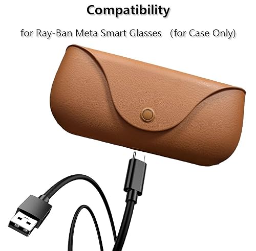 Miniatura 2 de Paquete de 2 Cable USB-C tipo C compatible con Ray-Ban  Estuche de carga para cargador de lentes inteligentes Meta (tipo C)