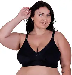 Sutiã Plus Size sem Bojo Reforçado Sustentação de Cetinete Resistente
