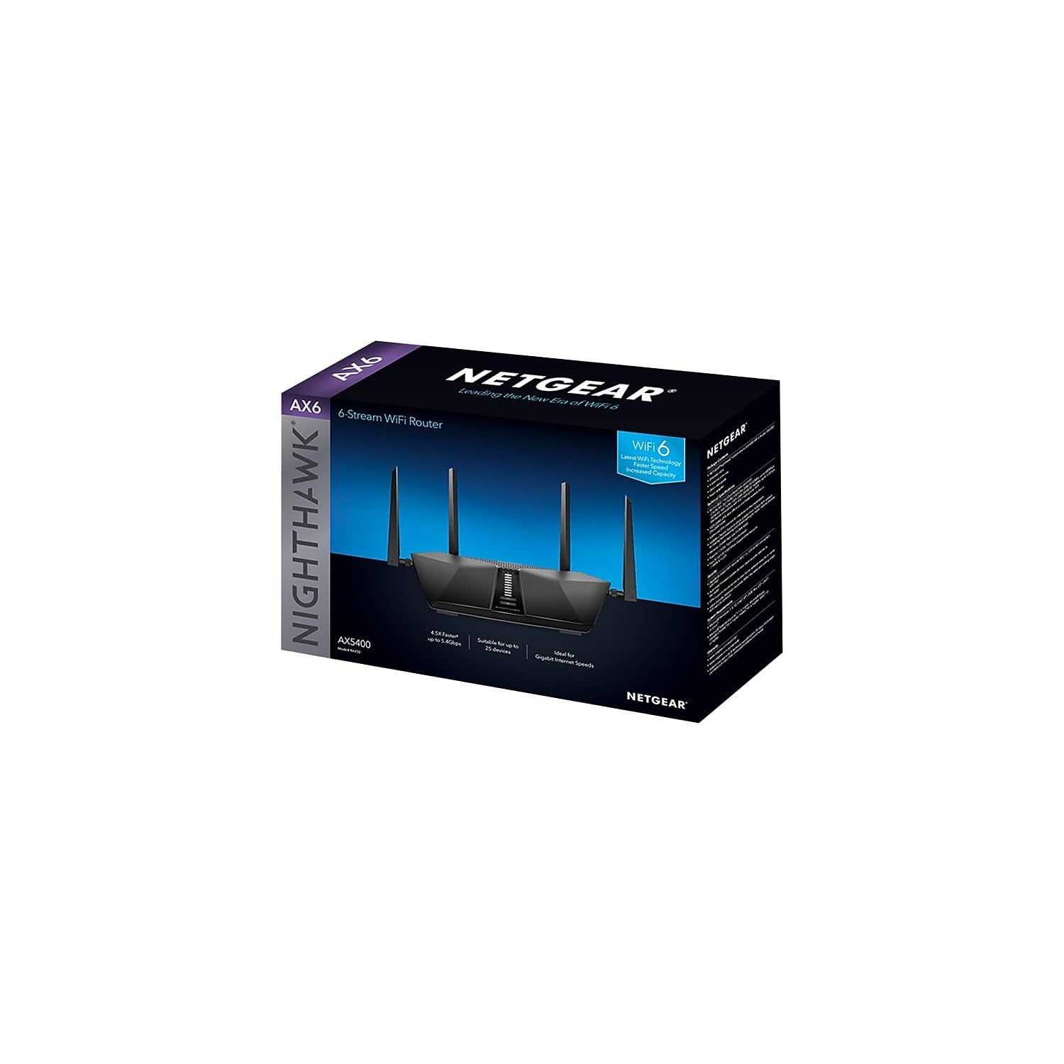 NETGEAR AX5400 WiFi 6ルーター【ジャンク】 6-Stream AX5400 Dual-Band WiFi 6 Router - RAX50S | NETGEAR