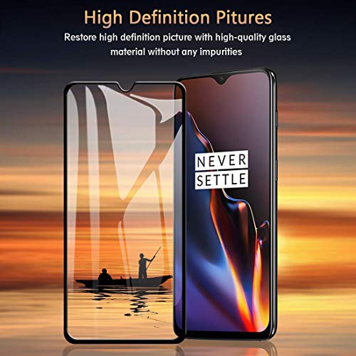 Image of VZZR� Premium Tempered Glass for One Plus 7 Screen Protector - Full Glue Full HD 9H Hardness 2.5D Curved Full Edge-to-Edge Anti Scratch Screen Guard for OnePlus 7 (Black)