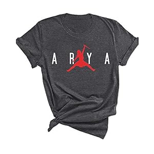 Stark-Arya-Shirt-Women-Funny-Cute-TV-Show-Graphic-Tees-Tops-for-Teen-Girls Stark Arya Shirt Women Funny Cute TV Show Graphic Tees Tops for Teen Girls Dark Grey