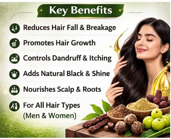 Image of Herbal Hair Powder Combo for Hair Growth & Hair Fall Control | Amla, Reetha, Shikakai, Bhringraj, Hibiscus & Jatamansi Powder | Natural Hair Care Combo Pack | Chemical Free | 6 Packs