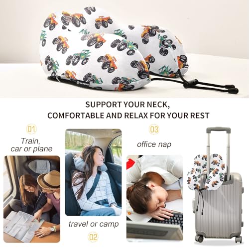 Almohada de viaje espuma viscoelástica ajustable blanca miniatura 4