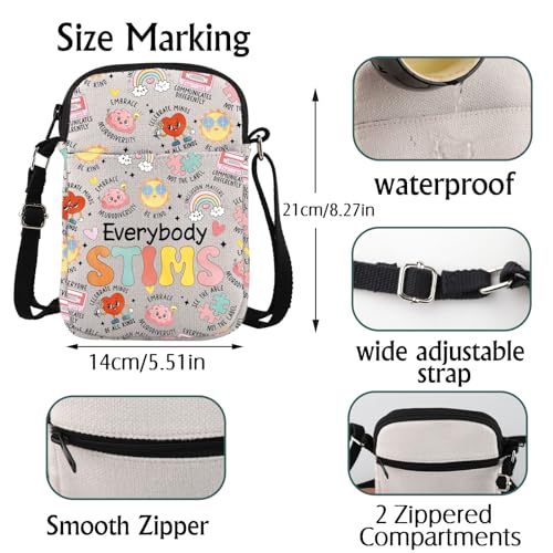 Autism Special Ed Teacher Gift Everybody Stims Crossbody Bag Neurodiversity Gift2