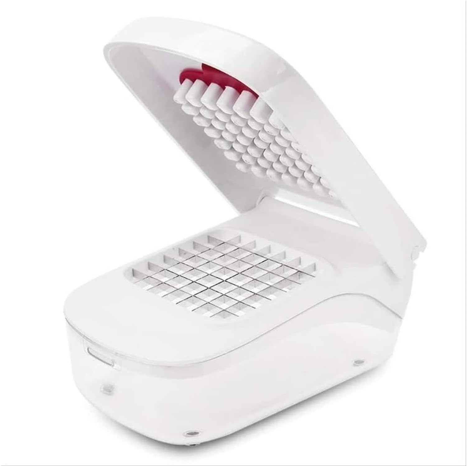 Knoblauchpresse, manueller Knoblauch-Ingwer-Pressezerkleinerer, Gemüse-Obst-Schneider, Zwiebelschneider, sauberes Pressen ohne herumfliegende Stücke, White, 20 * 12,5 * 10cm