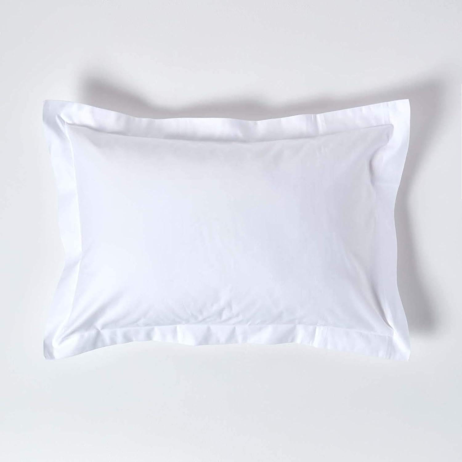 HOMESCAPES 1000 Thread Count Egyptian Cotton White Oxford Size Pillowcase Pack of 2