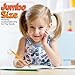 Enday Jumbo Pencils For Preschoolers (8 Pack) No 2 for Kids, Kindergarten School Supplies, Fat Pre-Sharpened Round Pencil with Eraser Top, Thick Pencils for kids ages 4-8