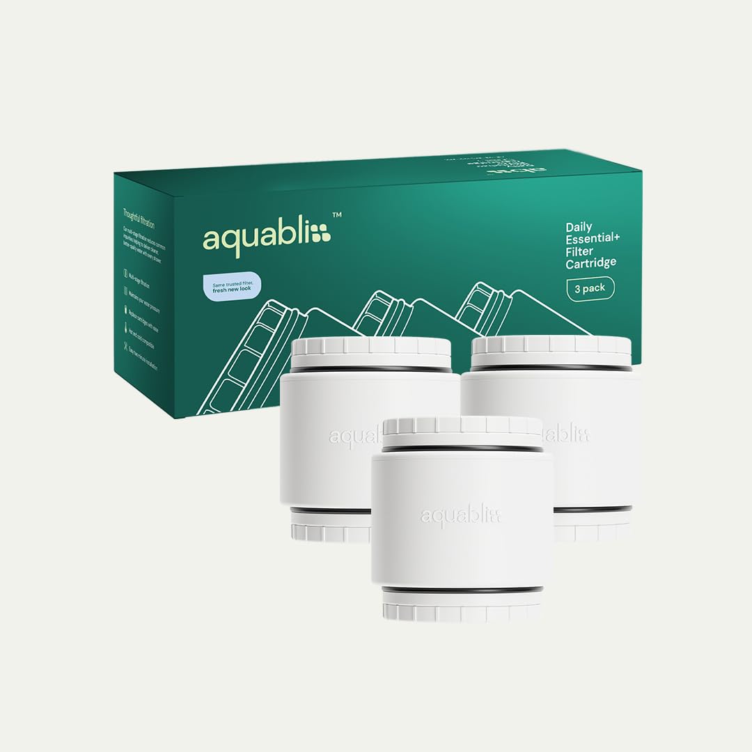 AquaBliss HD SFC500 Lot de 3 cartouches de rechange pour filtre de douche à plusieurs étapes SF400 et SF500-48x Très résistant Détoxifiant Démangeaisons, casse et ternité Réduit la rouille, le chlore