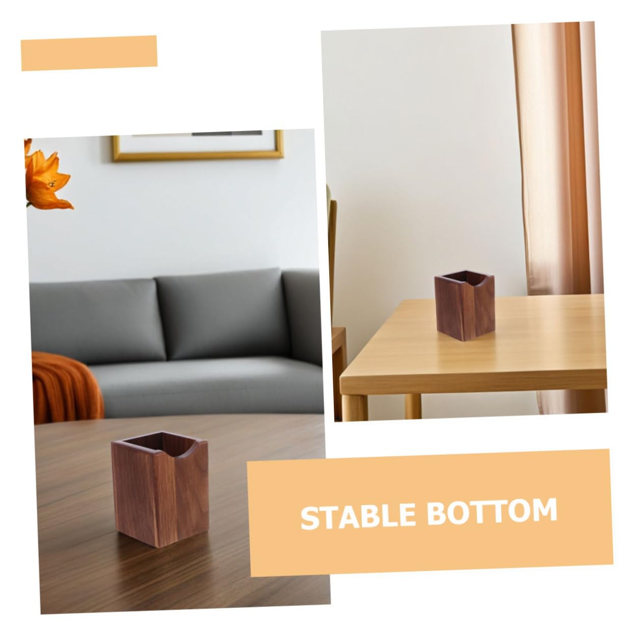 2 Stück Teiliges Schwarzer Walnussholz Stiftehalter Eleganter Holz Organizer für Schreibtisch Makeup Pinsel Aufbewahrung Langlebiger Schreibtisch Organizer für Büro Zuhause und