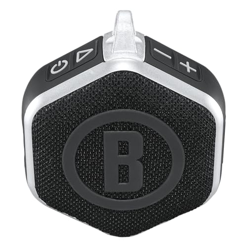 Bushnell Golf Wingman Mini GPS Speaker – Ultra Portable Bluetooth Golf Speaker with Audible Distances, Magnetic Cart Mount, Waterproof, 10Hr Battery & Carabiner, Black