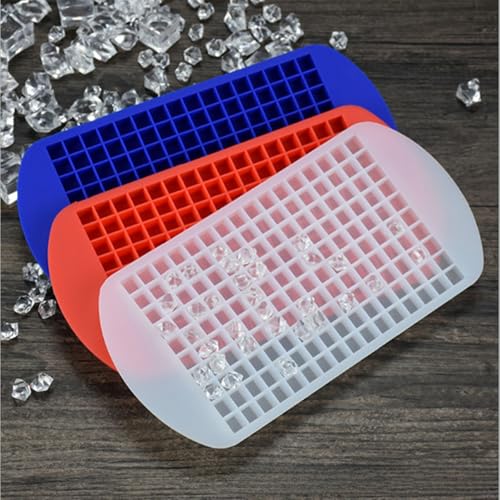 Bandeja de hielo de silicona 160 cubos pequeños 1cm morada miniatura 3