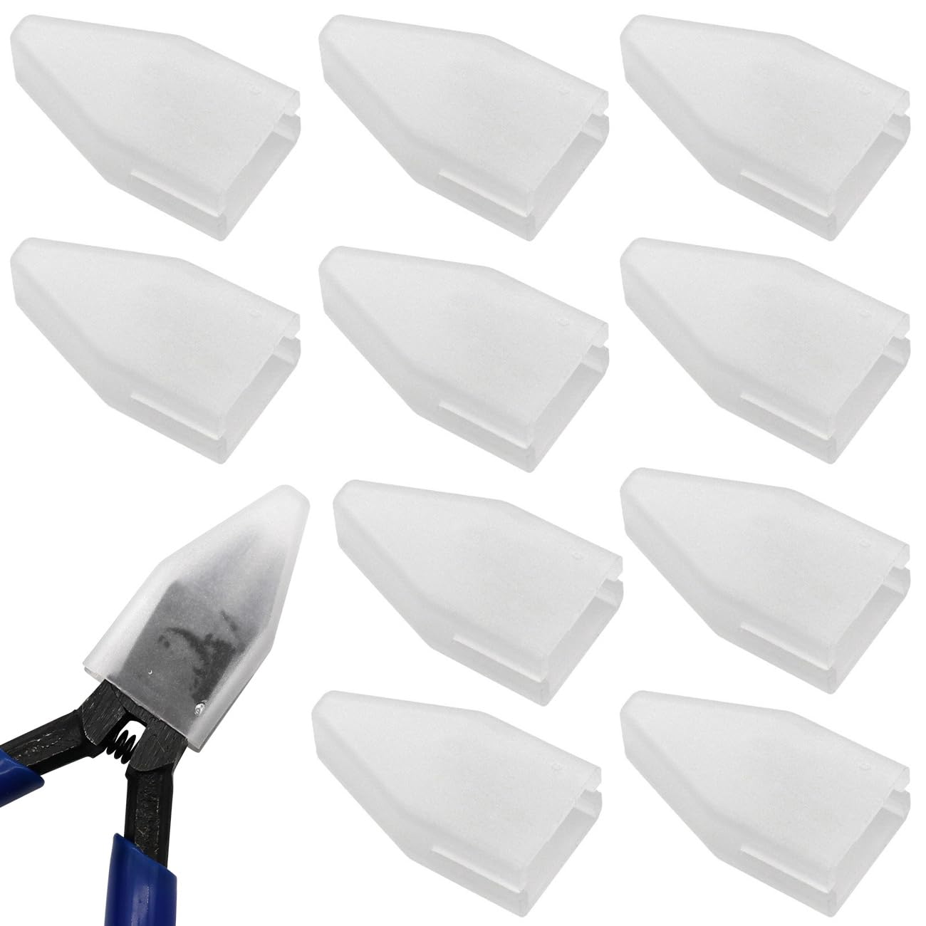 10 Pack Micro Cutter Tip Cover Cap Flush Wire Cutters Point Safety Covers Protector for Side Cutter Clippers Flush Cut Side Cutters Snips Diagonal Cutting Pliers Cutting Nippers Flush Cutters