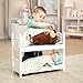 Melissa & Doug Mine to Love Wooden Play Bunk Bed for Dolls up to 18 inches-Stuffed Animals - White (2 Beds, 17.4”H x 9.1”W x 20.7”L Assembled and Stacked)