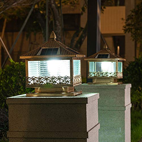 Lampe murale de villa solaire haut de gamme pour piliers et colonnes de prestige - 5