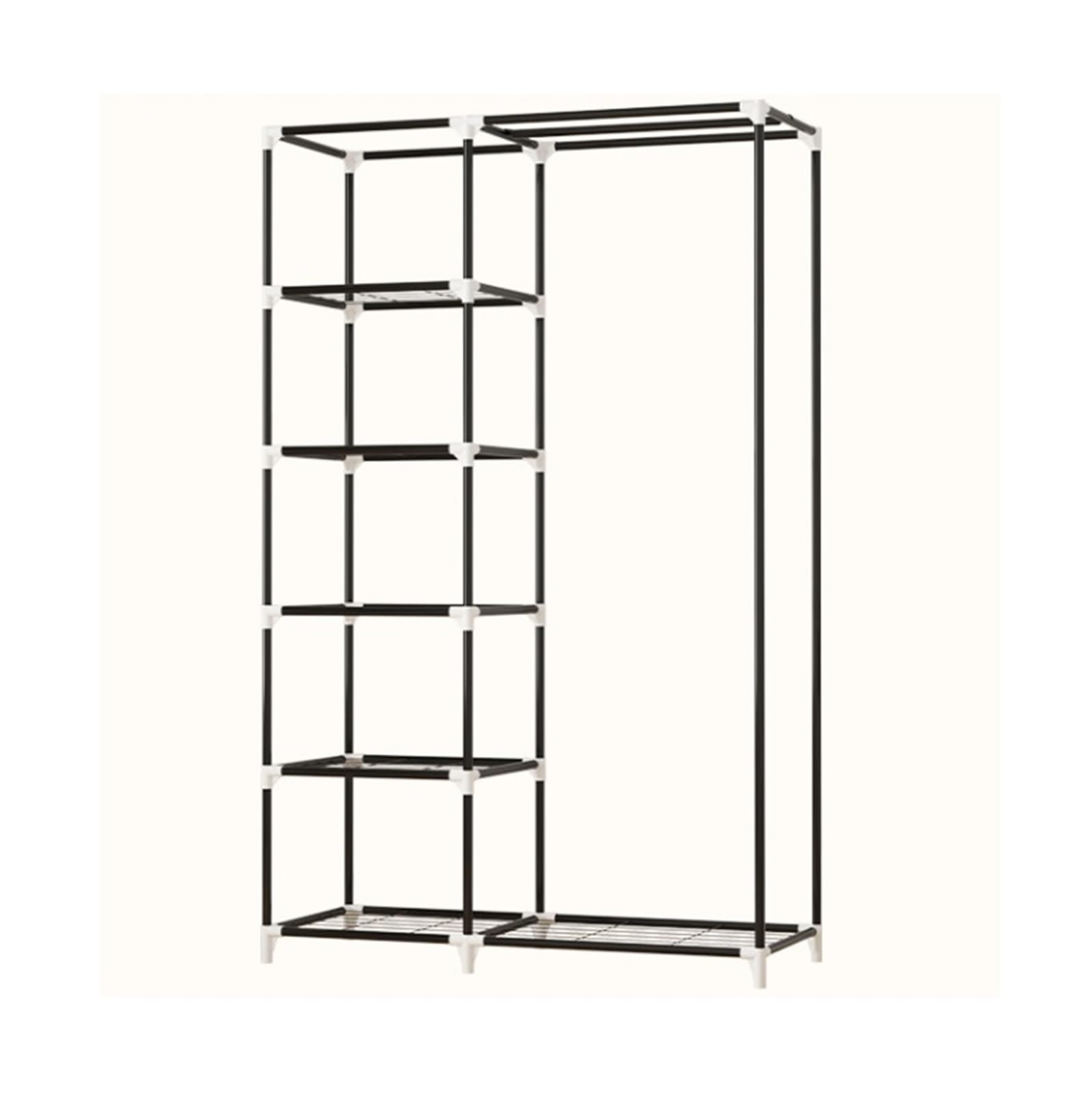 Wardrobe Closet Schrank Kleiderschrank, Tragbarer Kleiderschrank for Schlafzimmer, Kleiderstange Mit Vliesstoffbezug Closet Aufbewahrungsschrank(G)