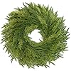 24 Inch Artificial Christmas Wreath — Realistic Norfolk Pine & Cypress, DIY Green Wreath For Door