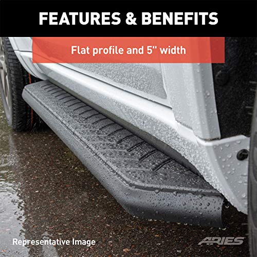Aries 2051970 Aerotread Running Boards 5 In. Carbide Black Powder Coat Aluminum Mounting Brackets Sold Separately Aerotread Running Boards #TOP4