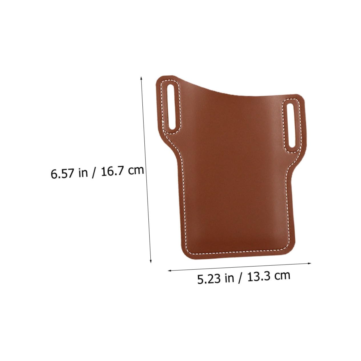SHINEOFI 2pezzi Marsupio Da Cintura in Pu Per Cellulare Custodia Protettiva Resistente Con Bottone Tasche Multiple Per Uomini Outdoor Sport Corsa e Trekking Rosso Marrone