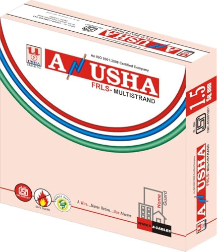 Image of ANUSHA 1.5 Sq mm Multistrand Copper Flexible PVC House Wire,Industrial Wire Cable, Electrical Wire