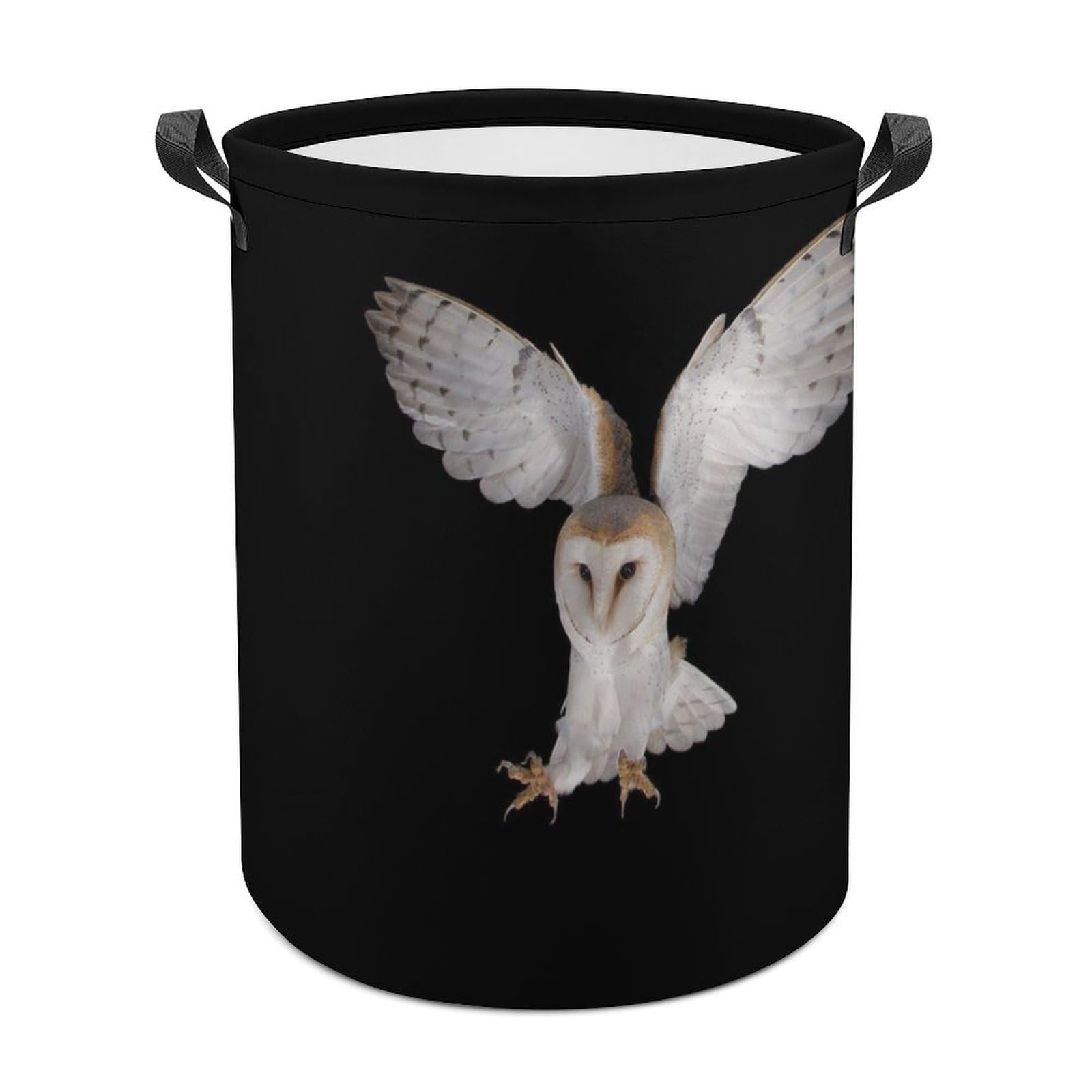 Wlntrophic Laundry Hamper, Barn Owl Laundry Basket, Washing Basket with Handle