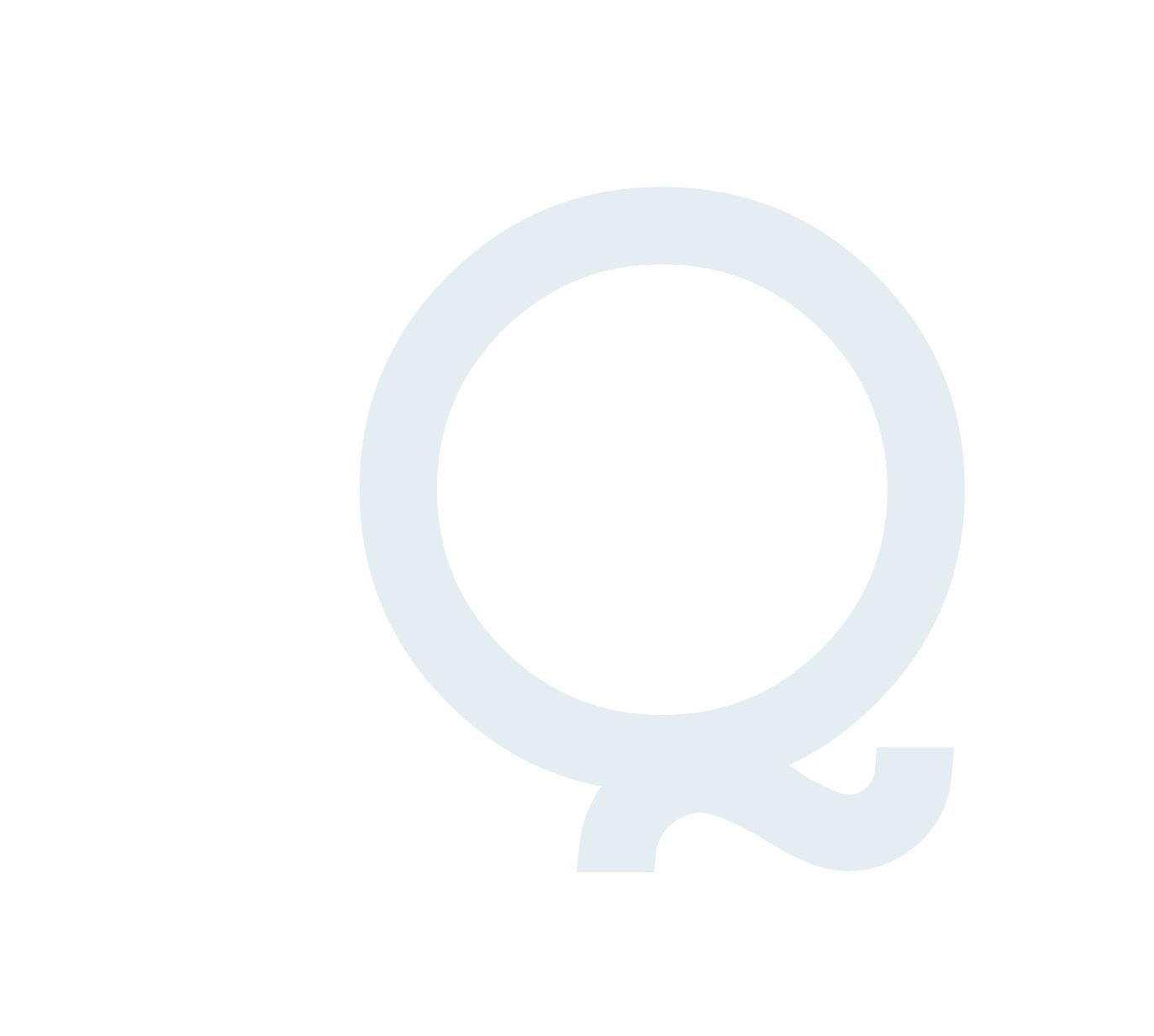 Buchstaben Aufkleber, wetterfest, einzelner Buchstabe "Q", weiß, 2cm (20mm) großgeschrieben