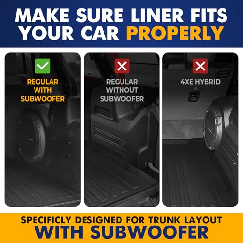 Premium Cargo Liner for Jeep Wrangler (JL) 4 Doors 2019-2026 Unlimited Sport Sahara Rubicon - Custom Fit Car Trunk Mat - All-Season Black Cargo Mat - 3D Shaped Laser Measured Trunk Liners by EcoLiner USA - Image 5