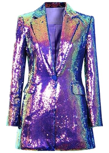 Sequins Womens Blazer Womens Jacket Evening Party Christmas Sparkly Cardigan Coat